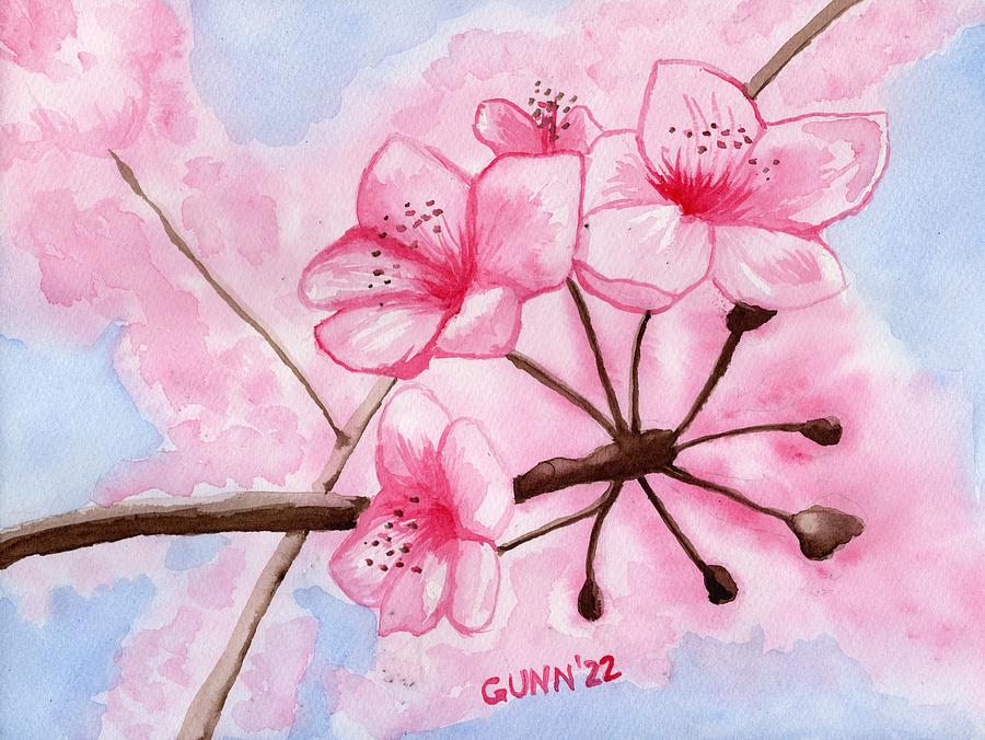 Cherry Blossoms of Spring Painting by Katrina Gunn