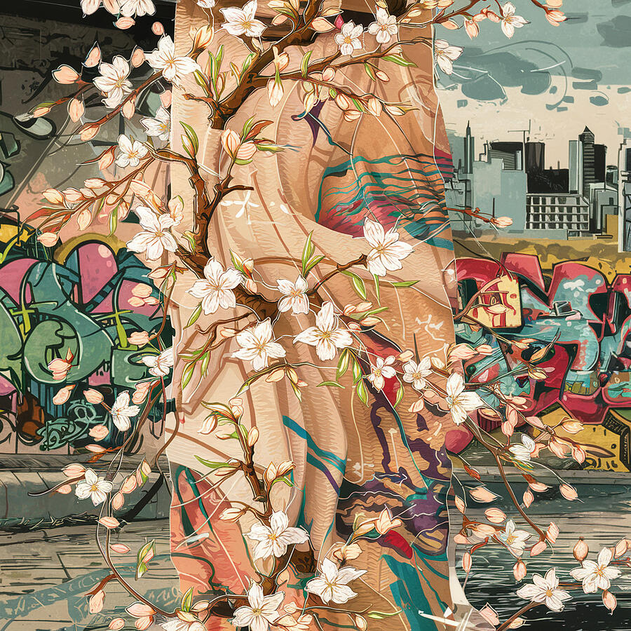 Nature Digital Art - Cherry Blossoms Sakura #90 by Tom Museum