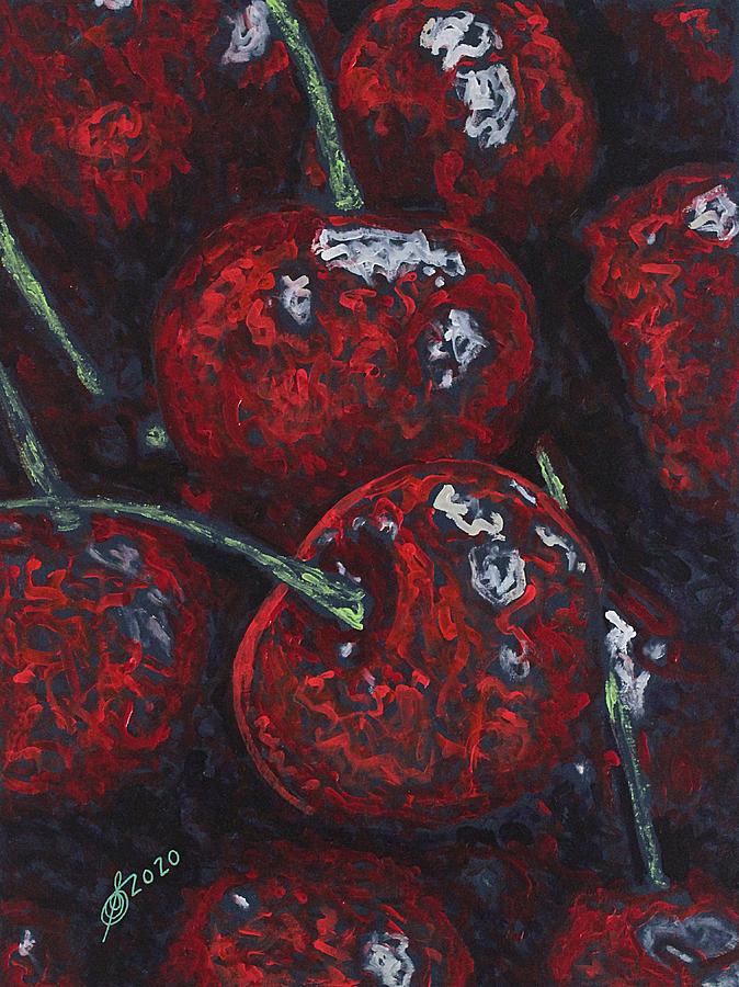 Cherry Bomb original painting Painting by Sol Luckman