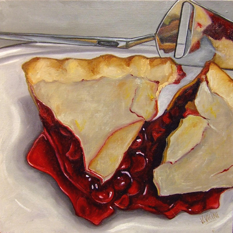 Still Life Painting - Cherry Pie by Vic Vicini