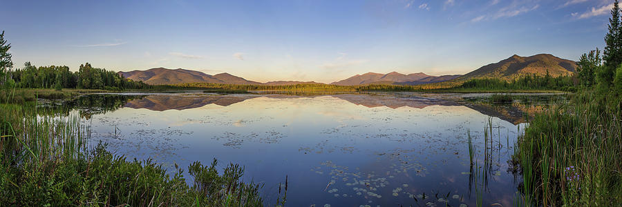 Cherry Pond Dusk Panorama Photograph by White Mountain Images