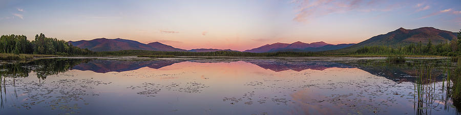 Cherry Pond Dusky Glow Panorama Photograph by White Mountain Images