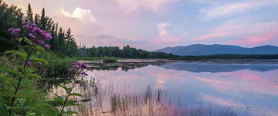 Cherry Pond Glow Panorama Photograph by White Mountain Images
