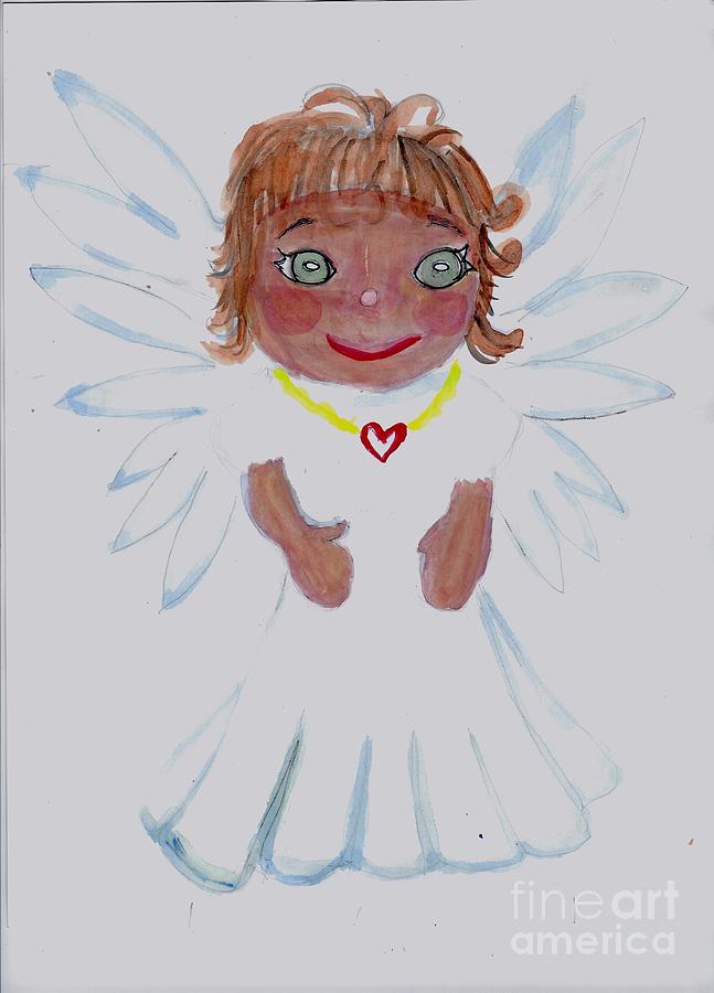 Cherub Angel Painting by Christine Tyler