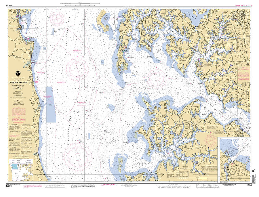 Chesapeake Bay Choptank River and Herring Bay, NOAA Chart 12266 Digital ...