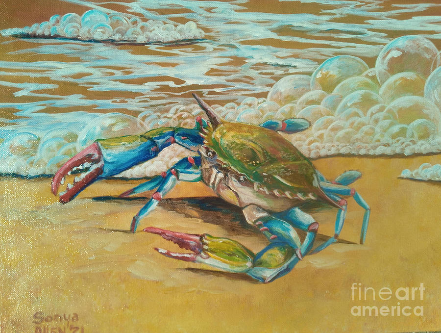 Chesapeake Bay Crab by Sonya Allen Painting by Sonya Allen