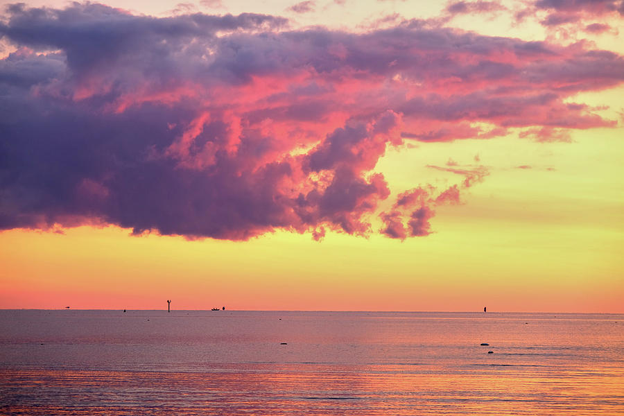 Chesapeake Bay Cloudy Dawn. Photograph by Hi Vibin - Pixels