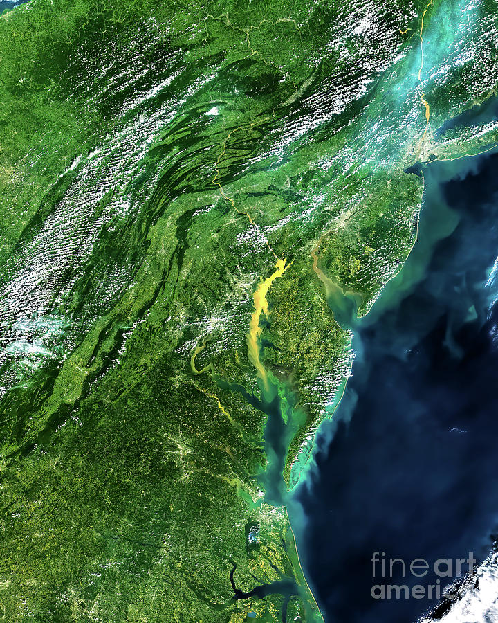 Chesapeake Bay From Space Photograph by M G Whittingham