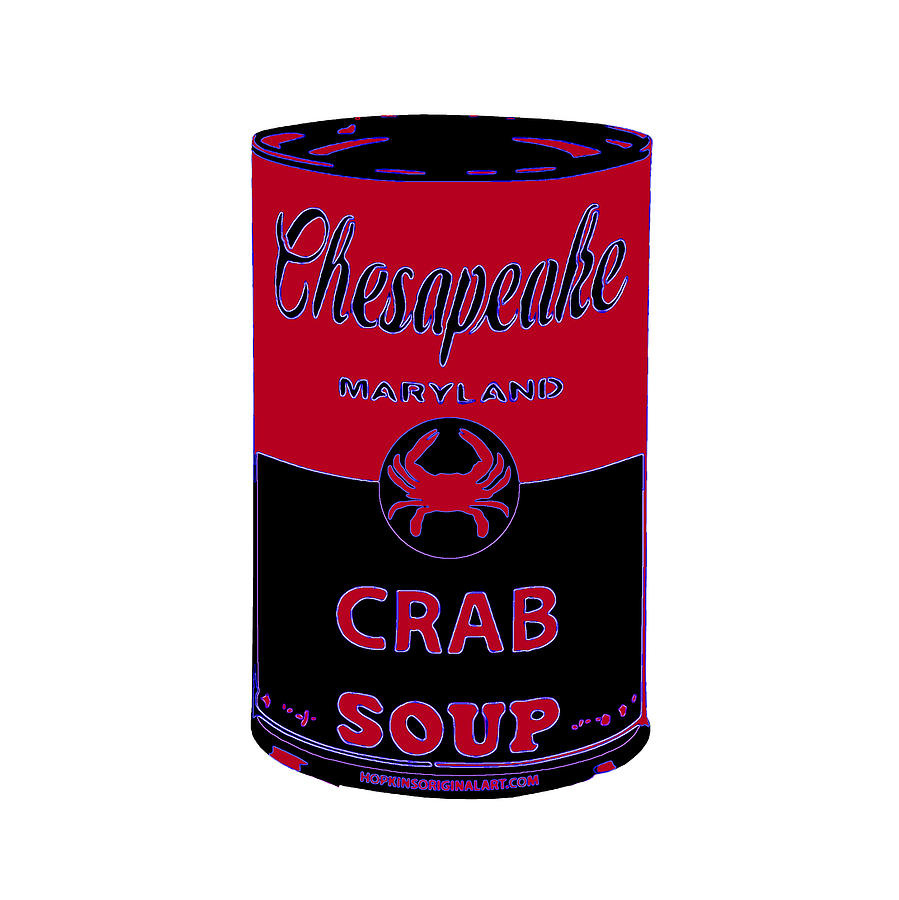 Warhol Painting - Chesapeake Crab Soup Black by Ryan Hopkins