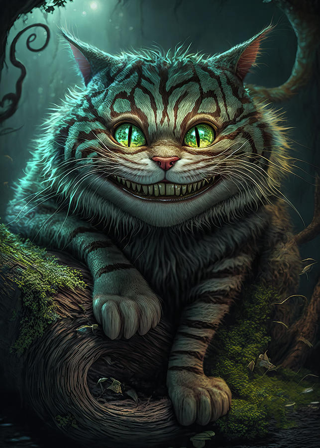 Cheshire Cat Digital Art by Harold Ninek - Fine Art America