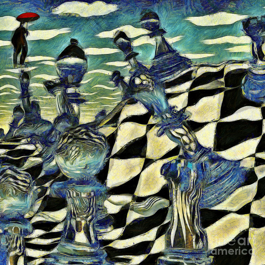 Chess abstract Digital Art by Bruce Rolff