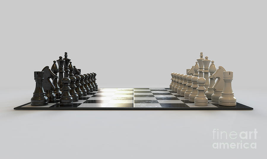 Chess Board Setup #1 Digital Art by Allan Swart - Pixels