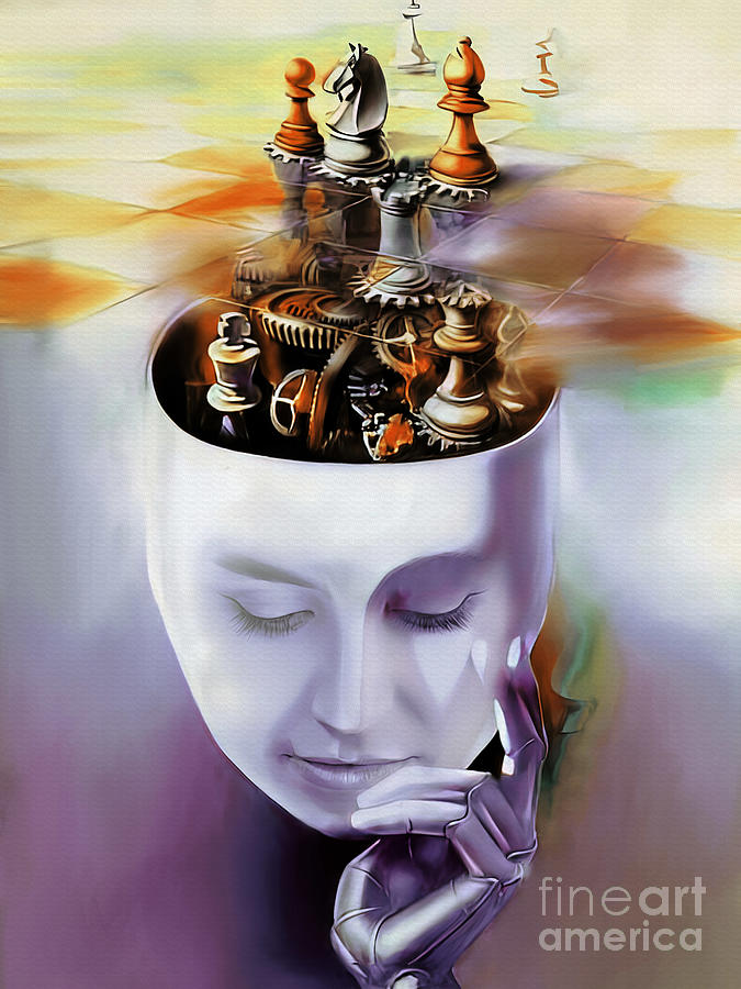 Chess Deep Thoughts  Painting by Gull G