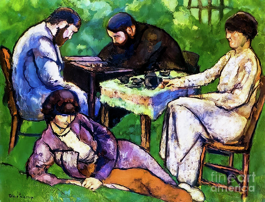 Chess Game 1910 Painting by M G Whittingham