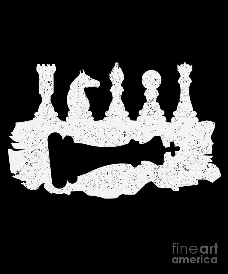 Chess Pieces Pawn King Queen Checkmate Strategy Gift Greeting Card by  Thomas Larch