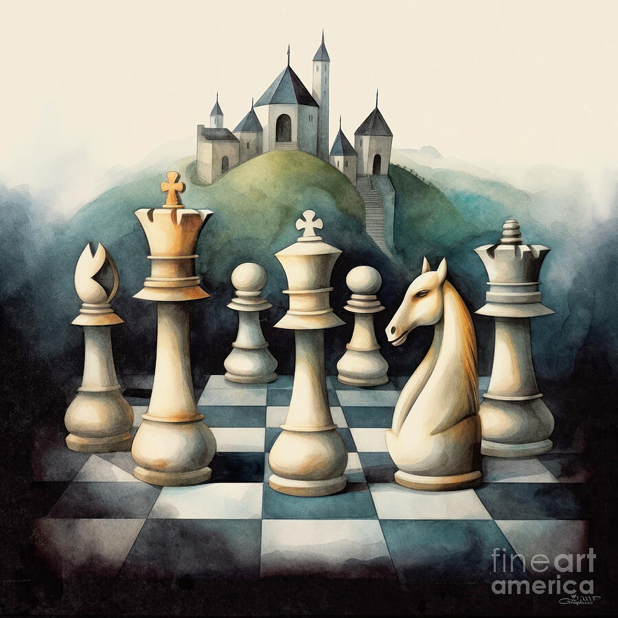 Chess Pieces Digital Art by Jutta Maria Pusl