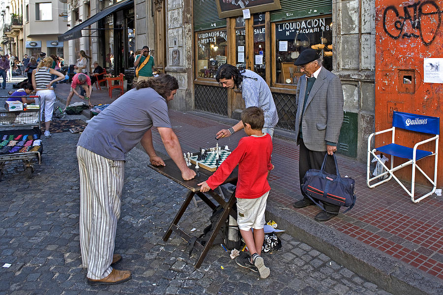 Chess players in San Telmo Photograph by Photograph by Bernd Zillich