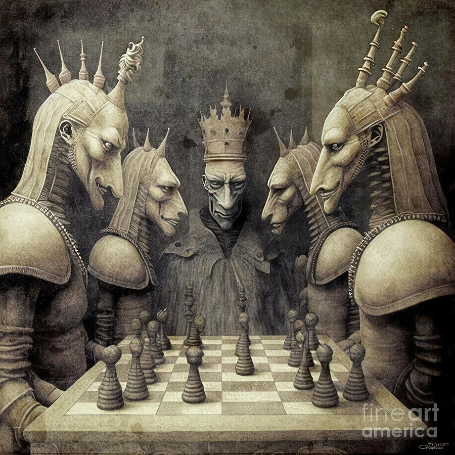 Chess Players Digital Art by Jutta Maria Pusl