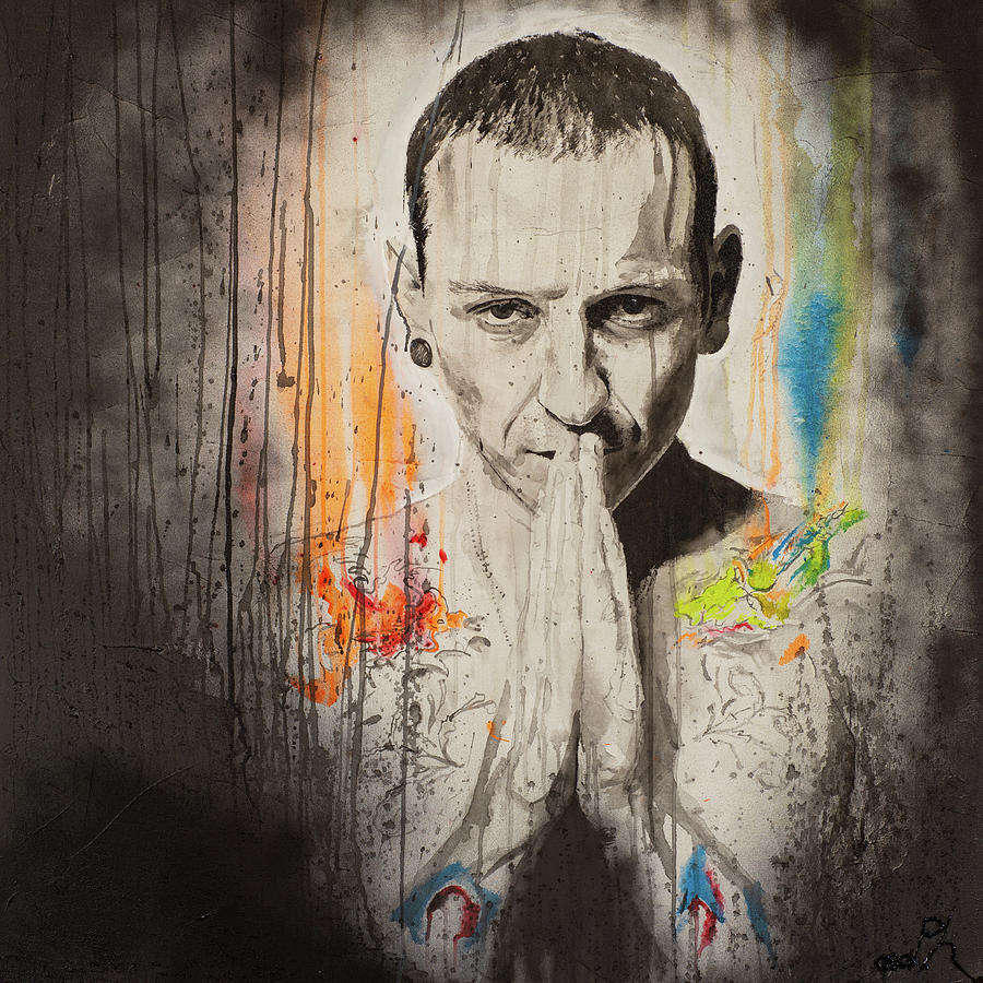Linkin Park Painting - Chester by Asaph Maurer