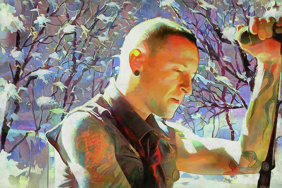Chester Bennington Digital Art - Chester Bennington Linkin Park Art My December by James West by The Rocker