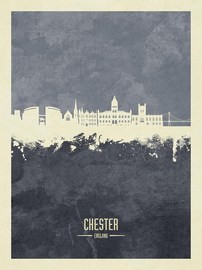 Chester England Skyline #04 Digital Art by Michael Tompsett