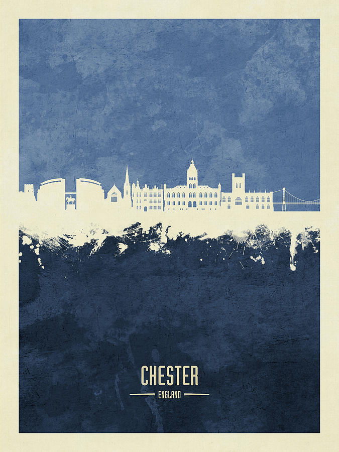 Chester England Skyline #05 Digital Art by Michael Tompsett