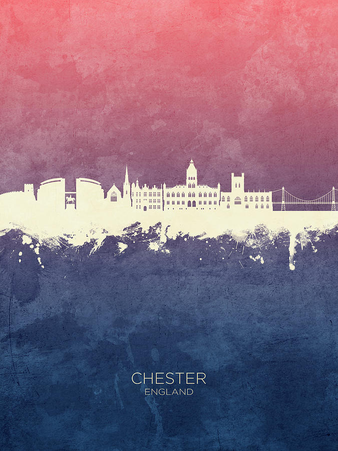 Chester England Skyline #06 Digital Art by Michael Tompsett