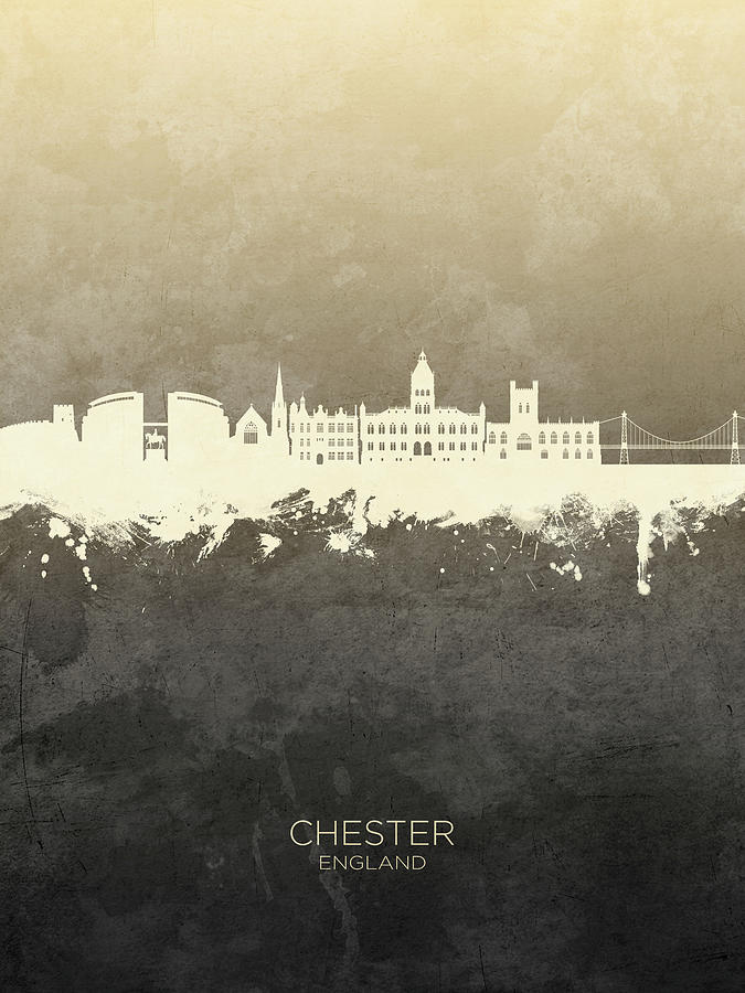 Chester England Skyline #08 Digital Art by Michael Tompsett