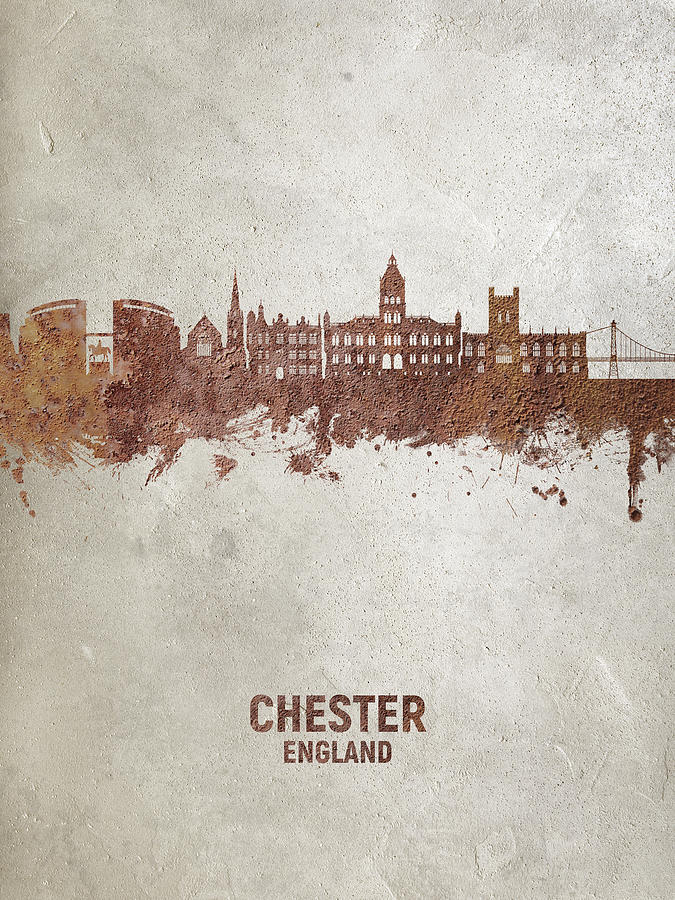 Chester England Skyline #10 Digital Art by Michael Tompsett