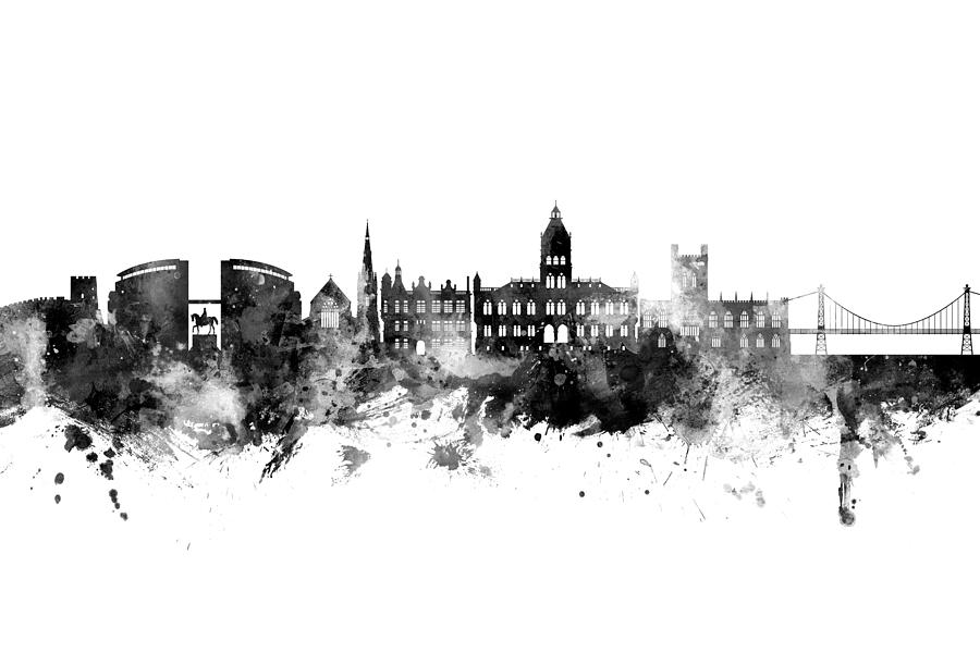 Chester England Skyline #67 Digital Art by Michael Tompsett