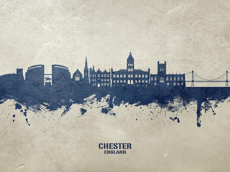 Chester England Skyline #83 Digital Art by Michael Tompsett
