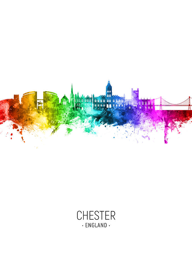 Chester England Skyline #97 Digital Art by Michael Tompsett