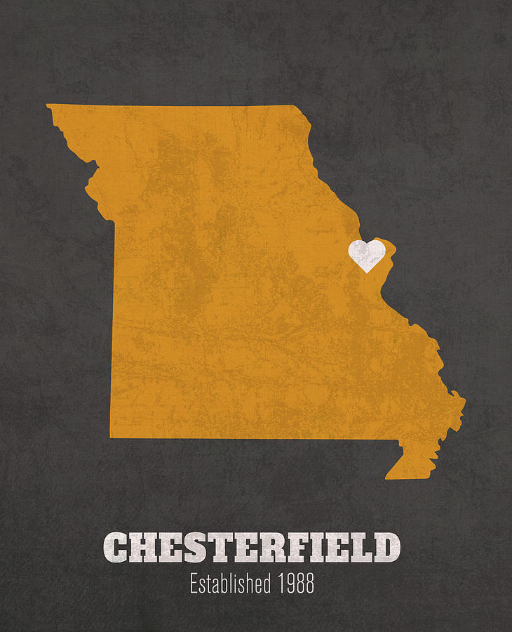 Chesterfield Missouri City Map Founded 1988 University of Missouri