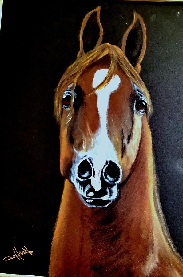 Horse Painting - Chestnut Stallion by Diana Cochran Horse Painting - Chestnut Stallion by Diana Cochran