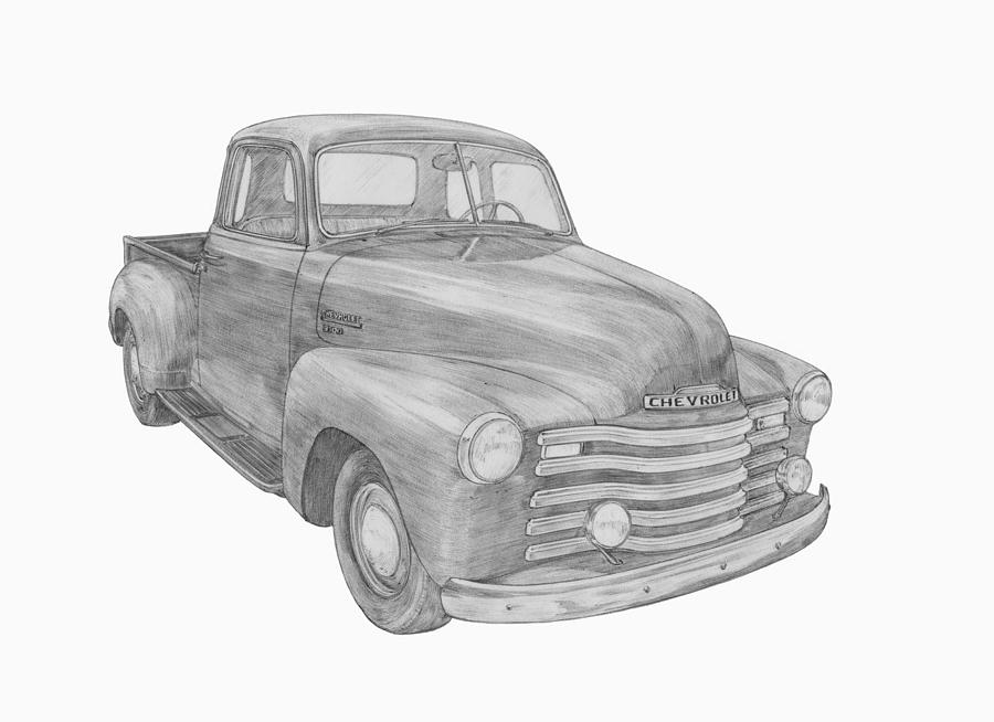 Chevrolet 3100 - 1949 Drawing by Amila Maestro | Fine Art America