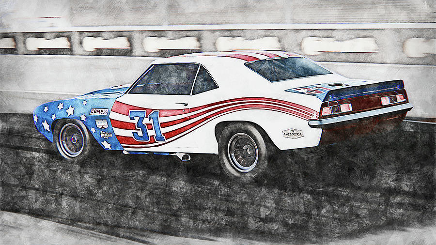 Chevrolet Camaro TransAm 1969 - 08 by AM FineArtPrints Chevrolet Camaro TransAm 1969 - 08 by AM FineArtPrints