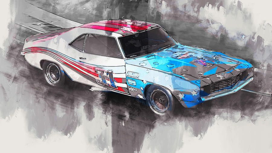 Chevrolet Camaro TransAm 1969 - 12 by AM FineArtPrints Chevrolet Camaro TransAm 1969 - 12 by AM FineArtPrints