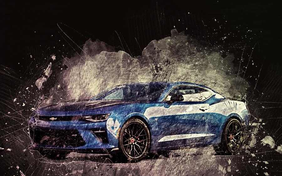 Chevrolet Camaro Zl1 2018 Vorsteiner Wheels New Camaro Digital Art by ...