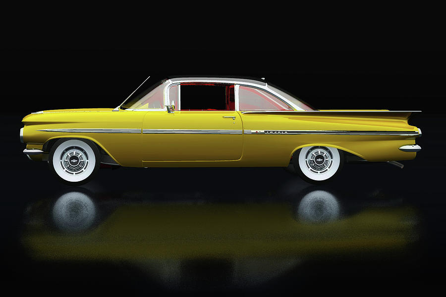 Chevrolet Impala from the 1950s Lateral View Photograph by Jan Keteleer