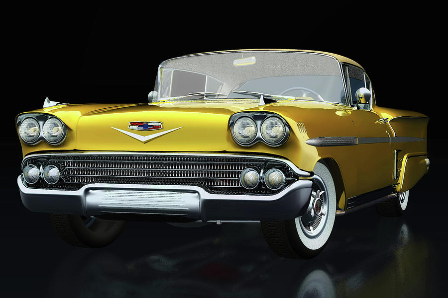 Chevrolet Impala Special Sport 1958 three-quarter view Photograph by Jan Keteleer