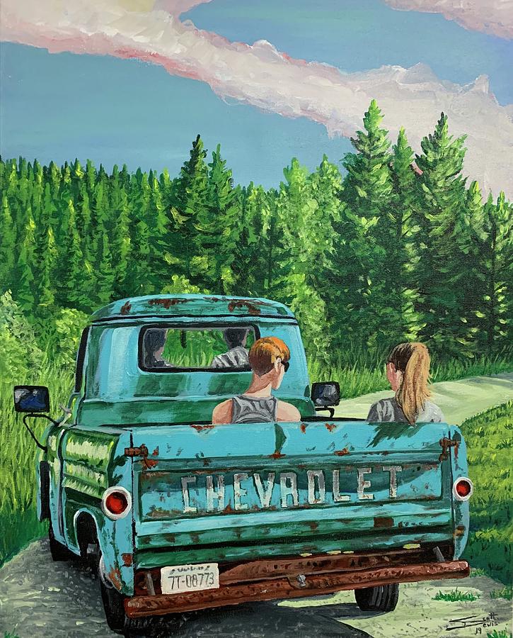 Chevrolet Painting by Scott Dewis
