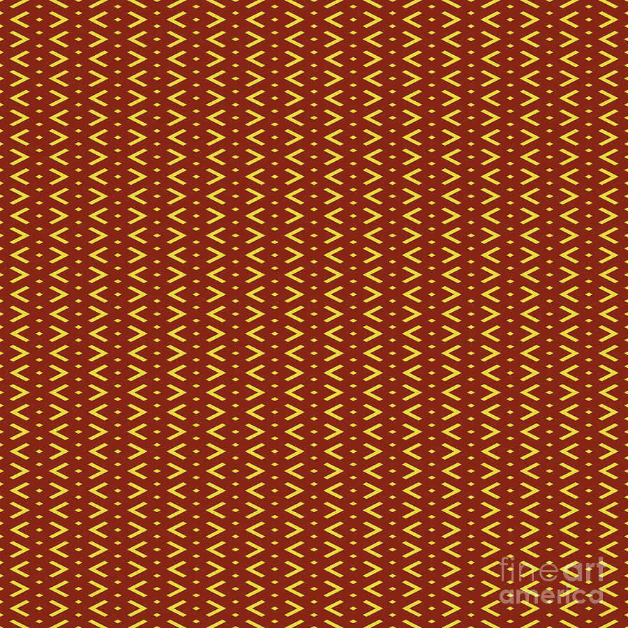 Chevron Diamond Dot Stripe Pattern in Golden Yellow And Chestnut Brown