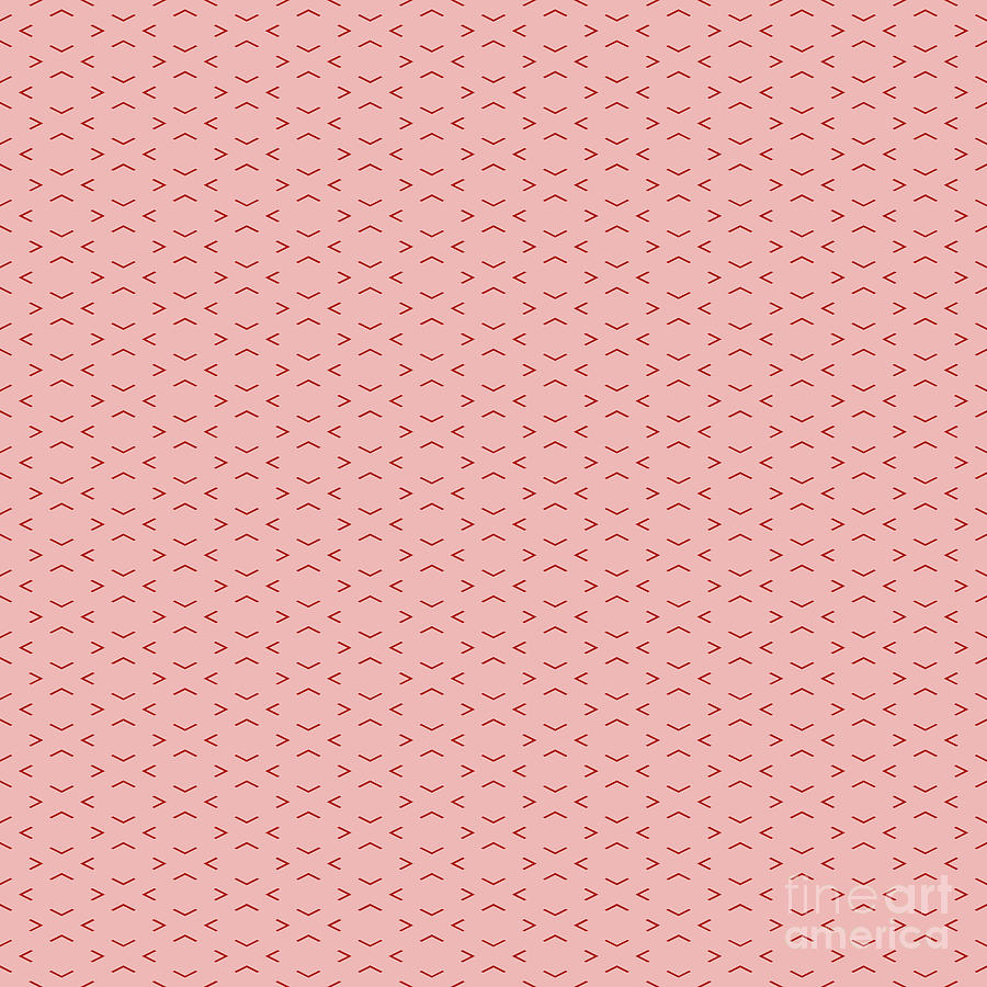 Chevron Diamond Pattern in Light Coral And Venetian Red n.2900 Painting by Holy Rock Design