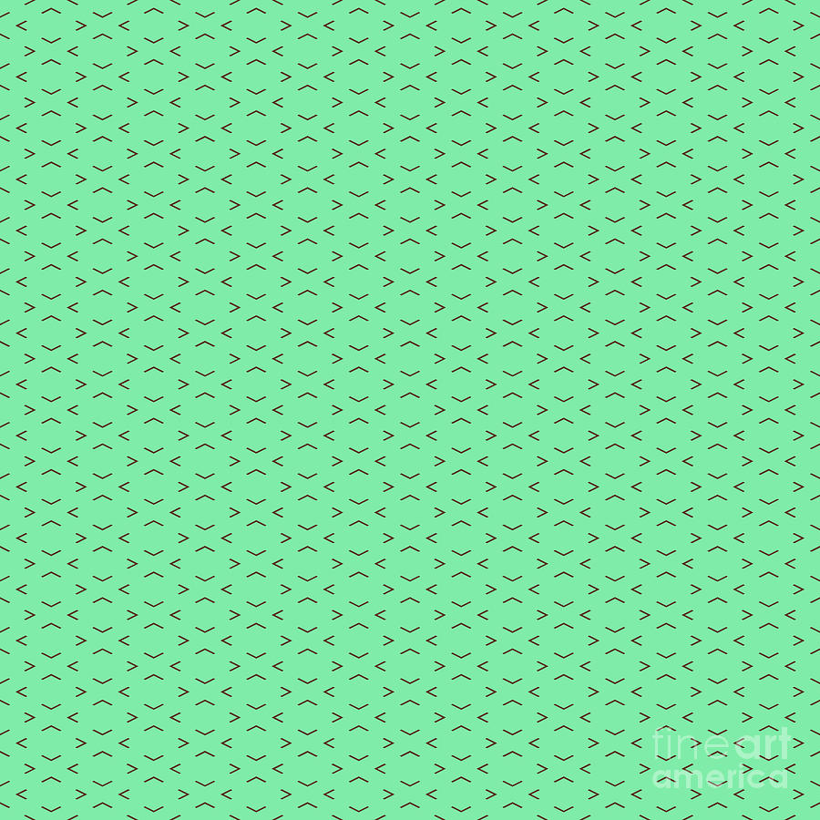 Chevron Diamond Pattern In Mint Green And Chocolate Brown N.2185 Painting