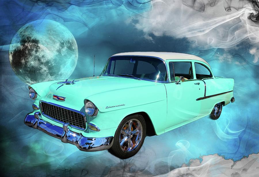 Chevy 1955 Digital Art by Anselmo Diaz - Fine Art America