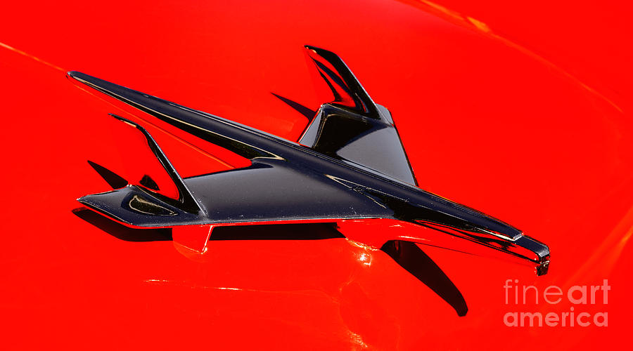 Chevy Bel Air Hood Ornament Photograph by Olivier Le Queinec