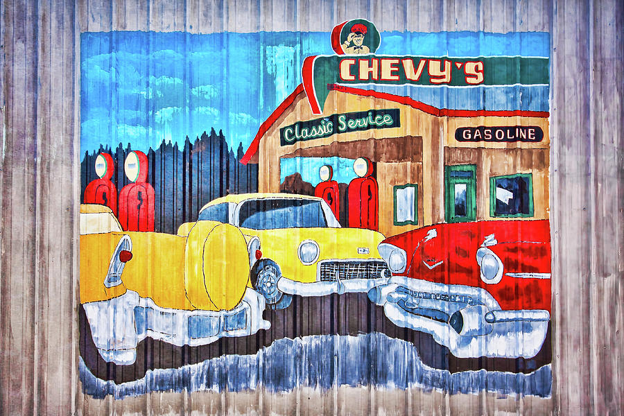 Chevy Classic Service Route 66 Photograph by Tatiana Travelways