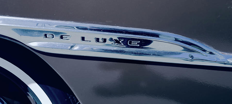 Chevy Deluxe Emblem xx Photograph by Cathy Anderson