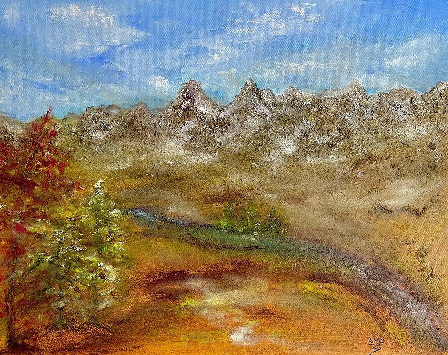 Mountain Painting - Cheyenne  by Michael Ocepek