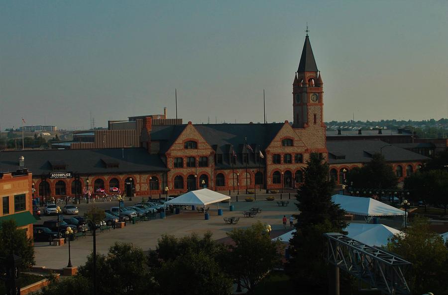 Cheyenne Station from The Plains Hotel Photograph by Christopher J Kirby